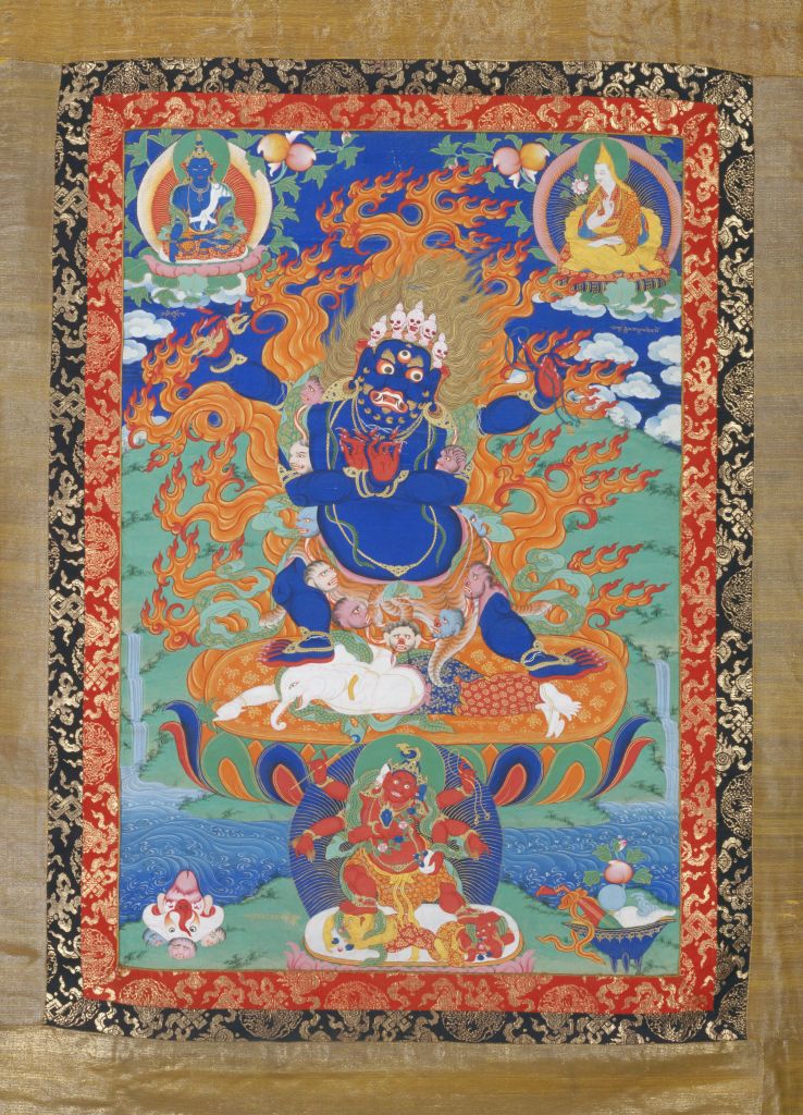 图片[1]-The dressing department often holds the Thangka of Vajra Bodhisattva-China Archive